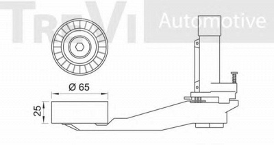 TREVI AUTOMOTIVE ta2000 -  Натяжная планка, поликлиновой ремень